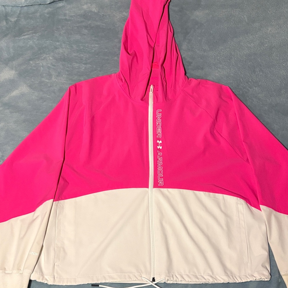 Under Armour Women's Vibrant Pink and Cream Utility Jacket